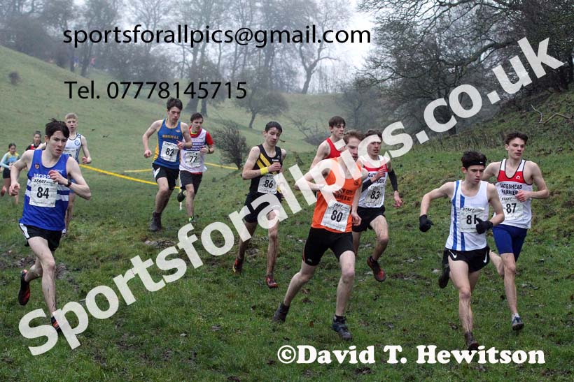 Mens under-17s, NECAA Junior Cross Country Relays, Thornley Farm, Peterlee, Saturday, December 12th. Photo: David T. Hewitson/Sports for All Pics